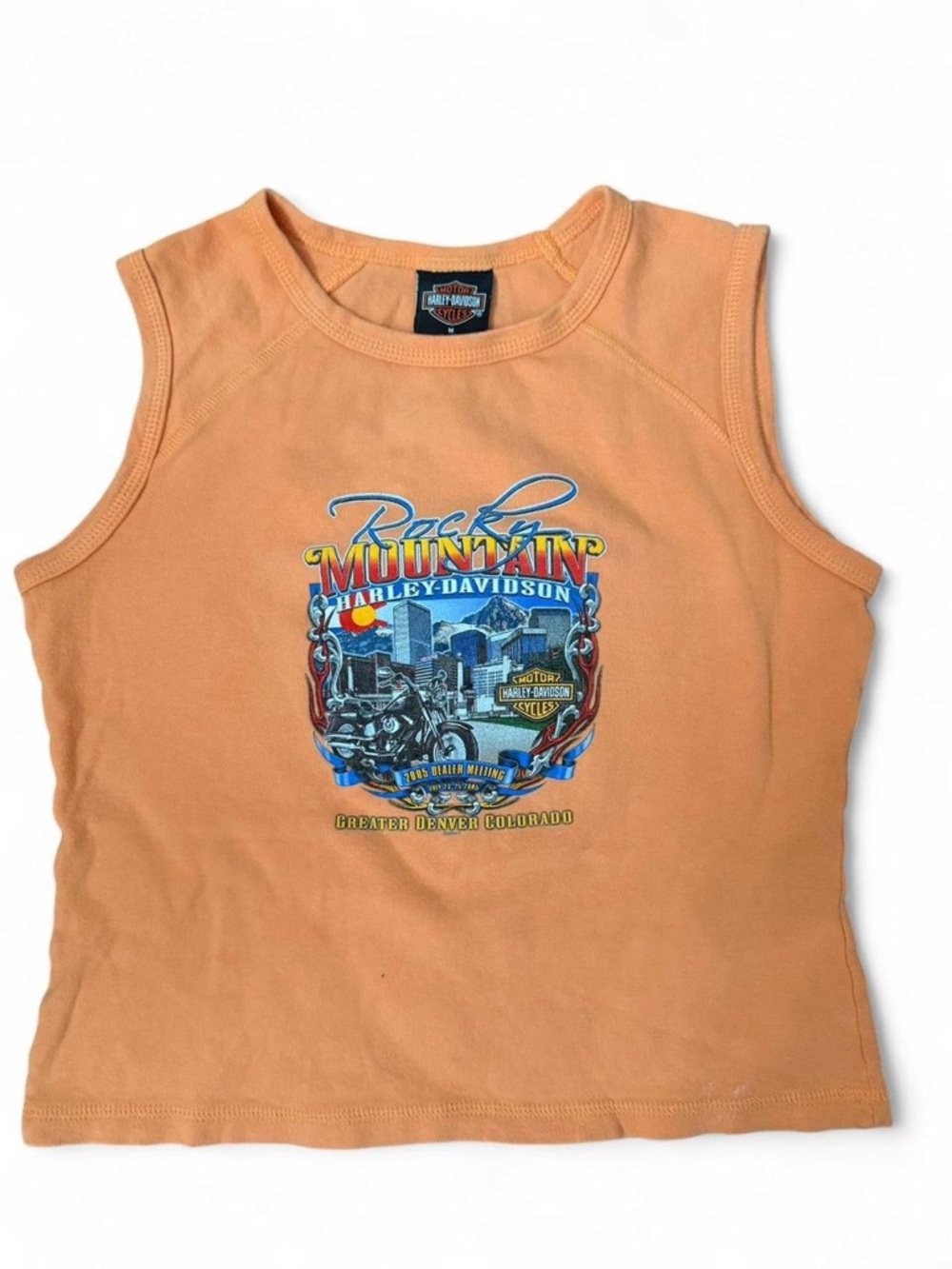 Harley-Davidson Women’s Rocky Mountain Graphic Tank Top - Peach
